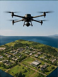 Dron utilizado para inspecciones y levantamientos